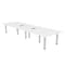 Skutchi Designs 45 in W, 144 in L, 29 in H, Engineered Wood Top, White H-REC-48143PT-09-EL - alternate 1